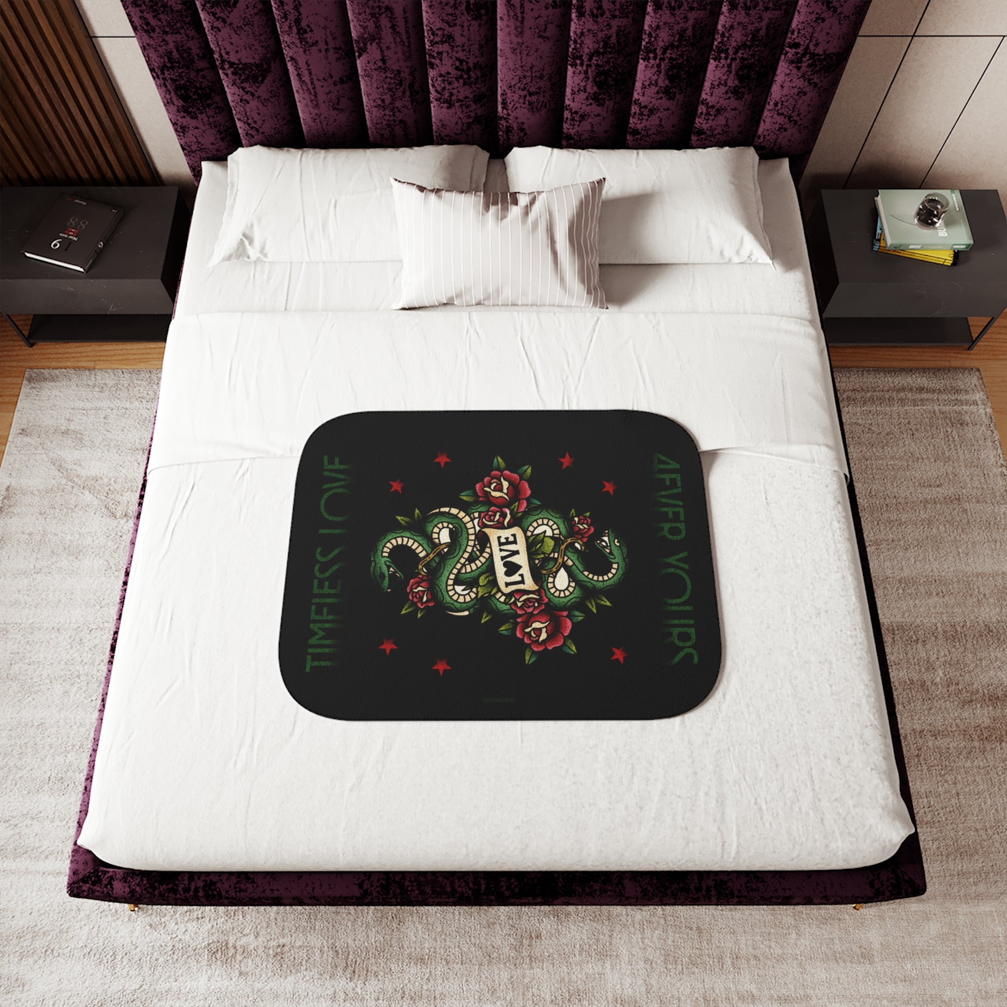 Timeless Love. 4ever Yours. - Sherpa Blanket