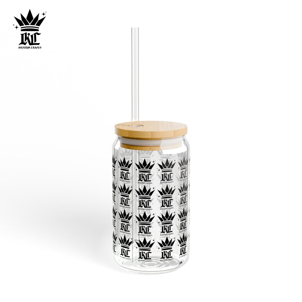 16oz Custom Glass Sipper Cup — Personalized Sipper Glass