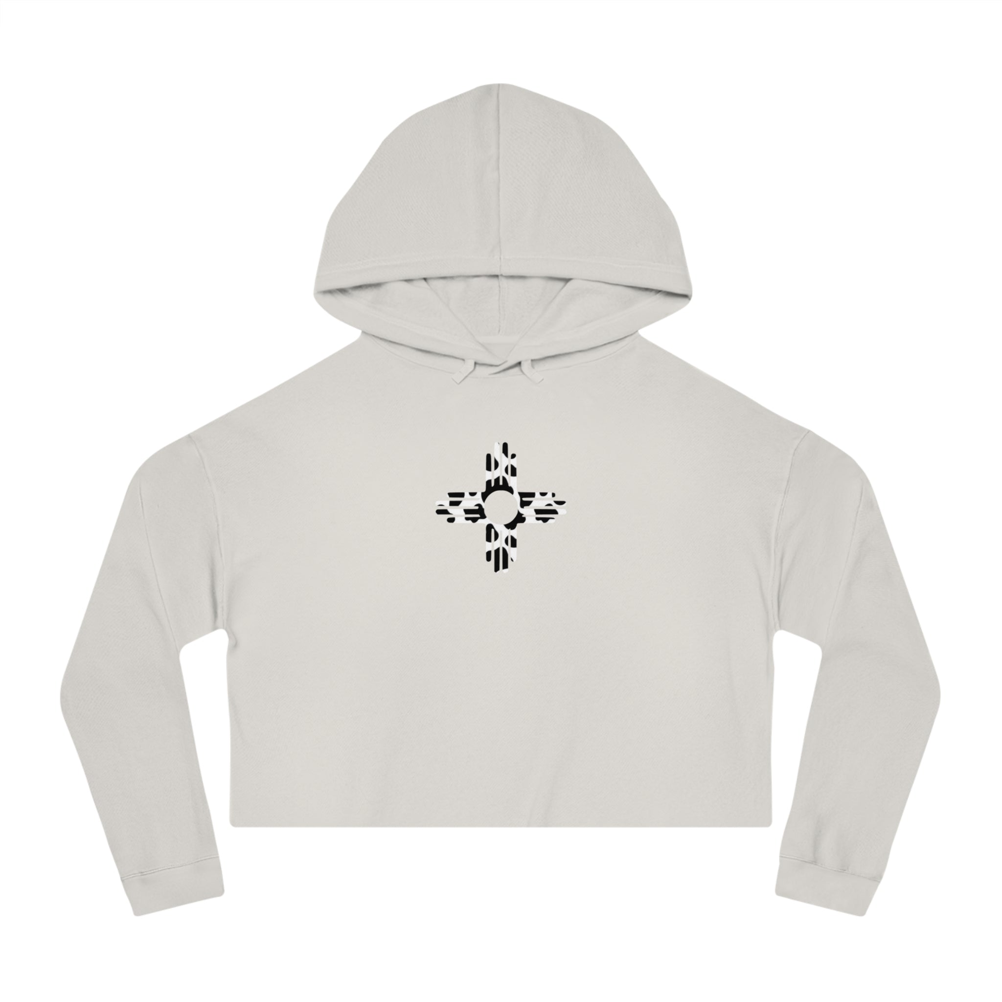 Zia Sun, Cow Print - Cropped Hoodie