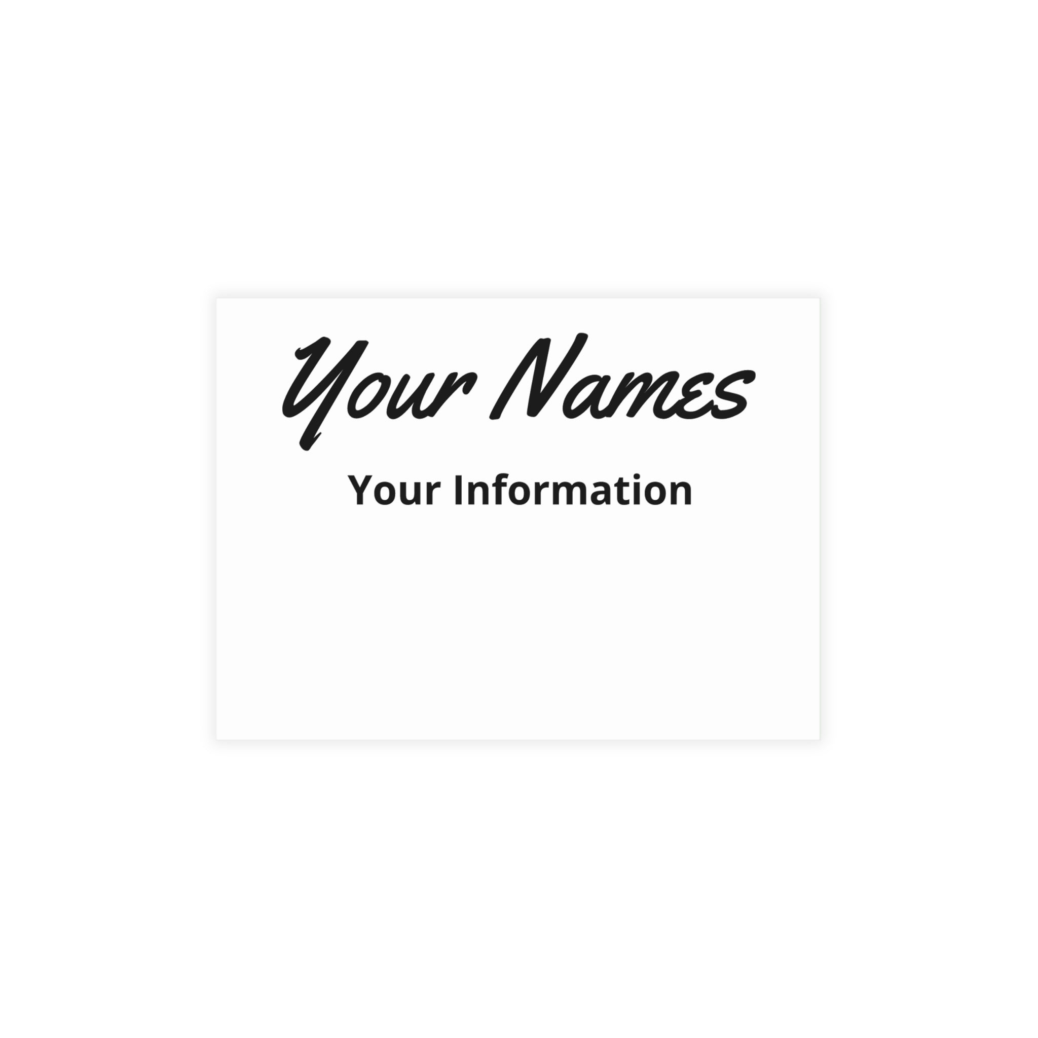 Personalized Post Cards & Invitations Set - Double-Side Decoration