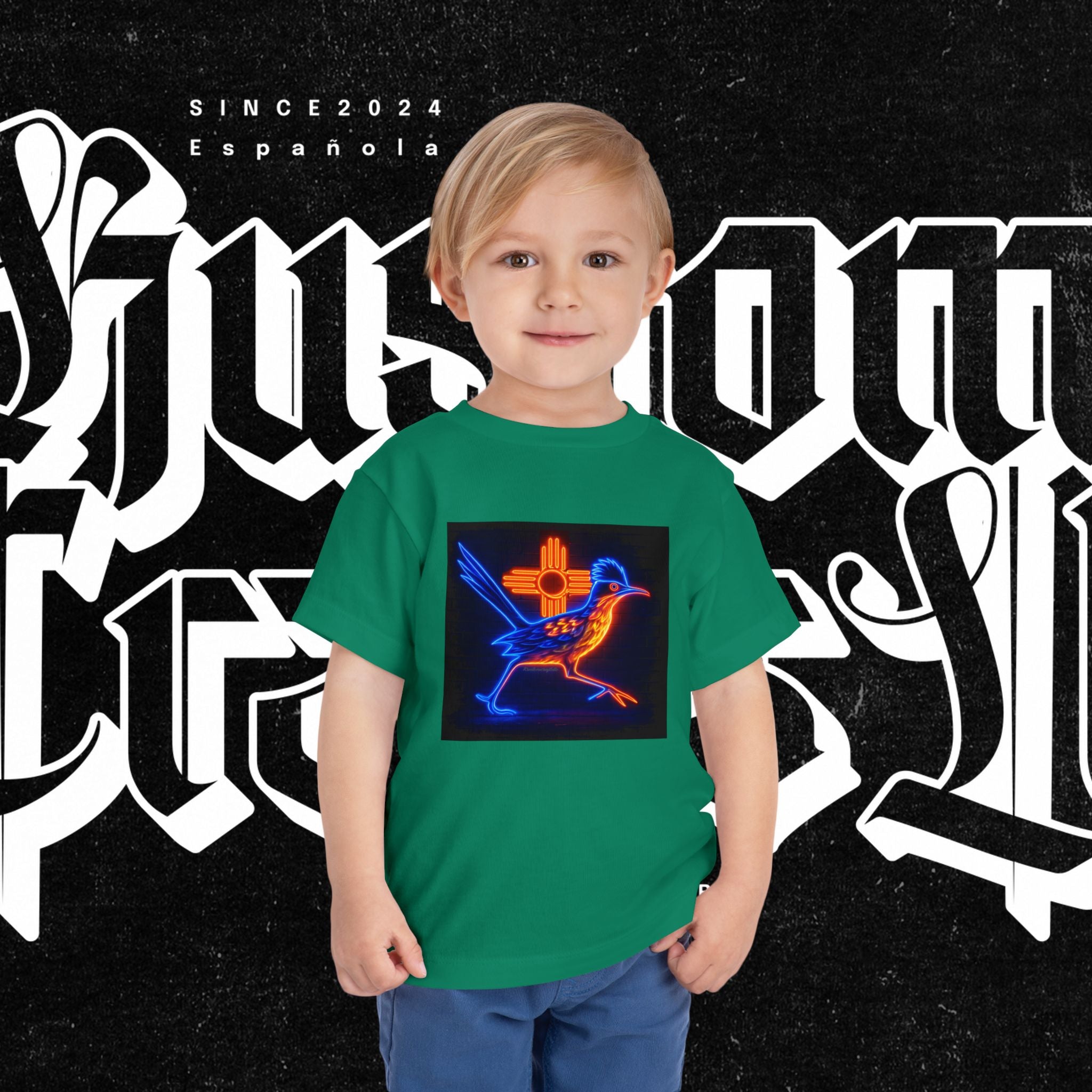 Neon Roadrunner New Mexico - Toddler Tee