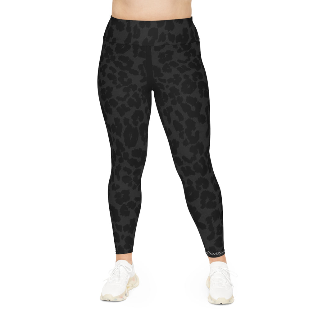 Plus Size Leopard Print - Leggings