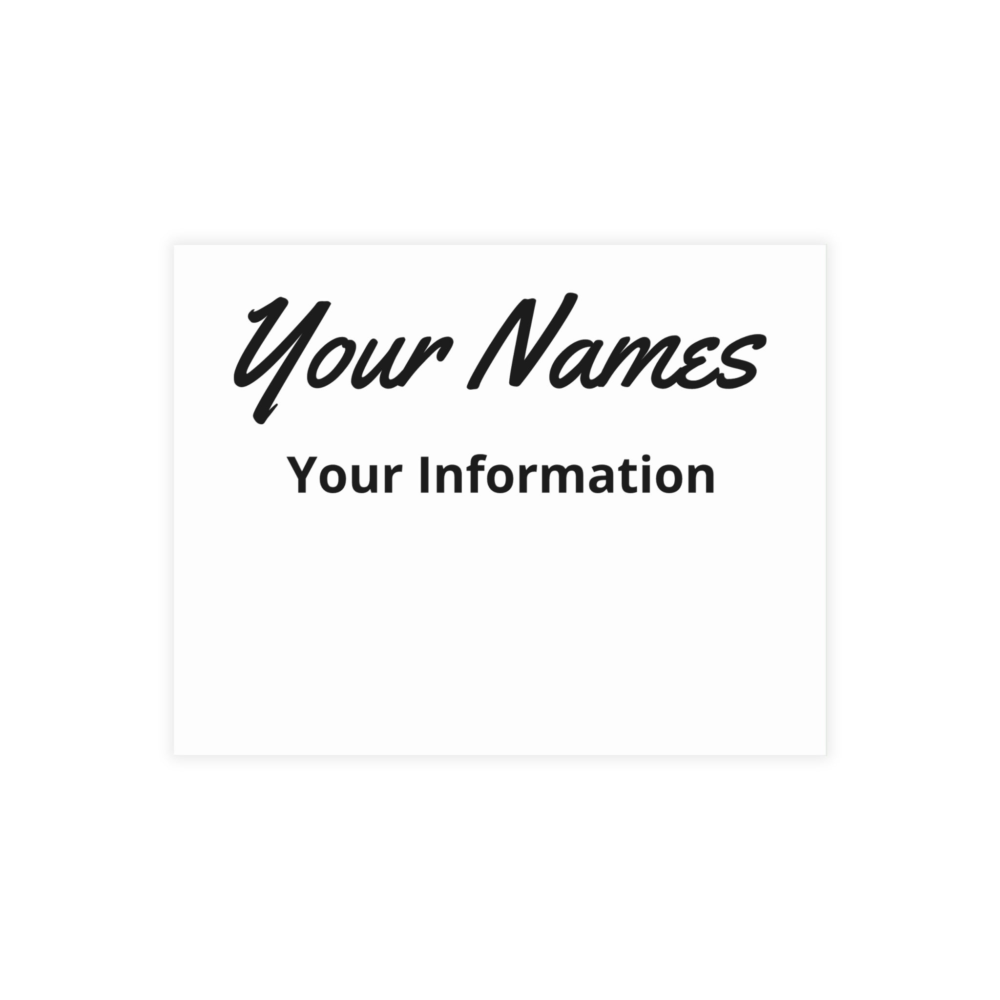 Personalized Post Cards & Invitations Set - Double-Side Decoration