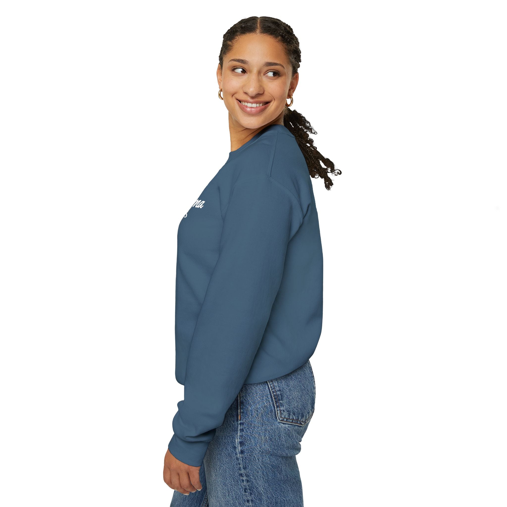 Hot Mama - Personalized Embroidery Crewneck Sweatshirt