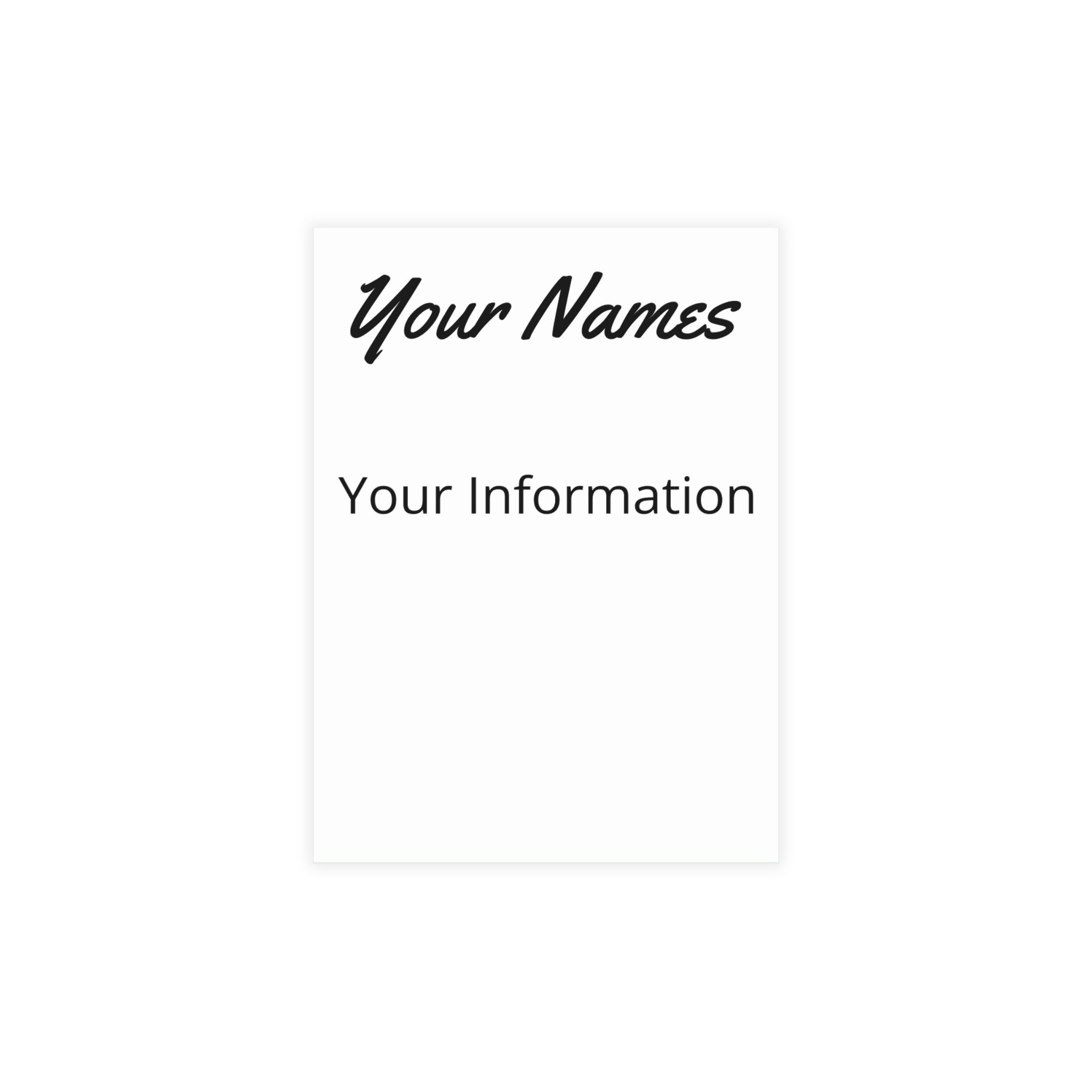 Personalized Post Cards & Invitations Set - Double-Side Decoration