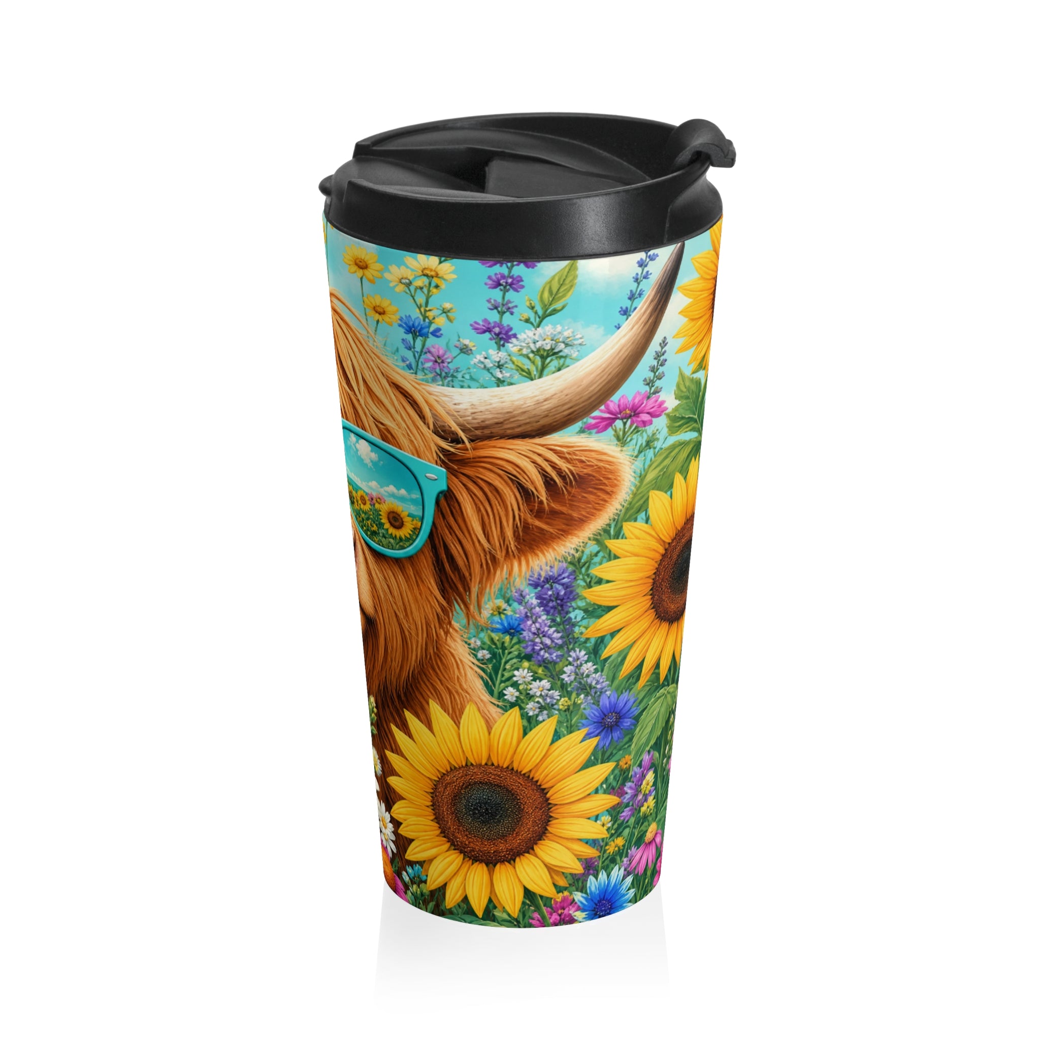 Stainless Steel Travel Mug - Cow Vibes