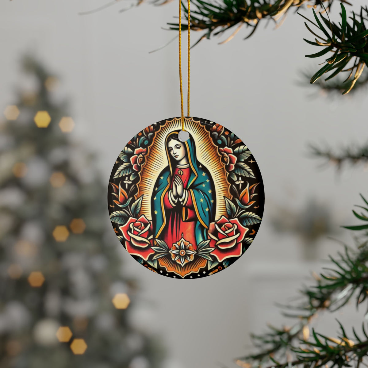 Ceramic Ornament - Virgin De Guadalupe