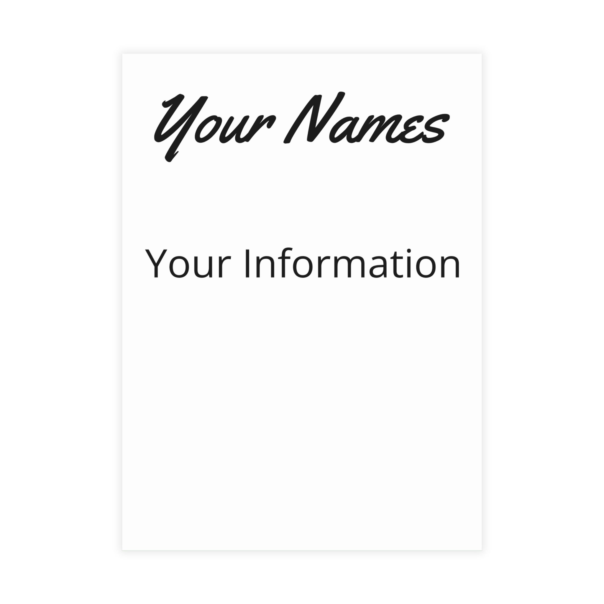 Personalized Post Cards & Invitations Set - Double-Side Decoration