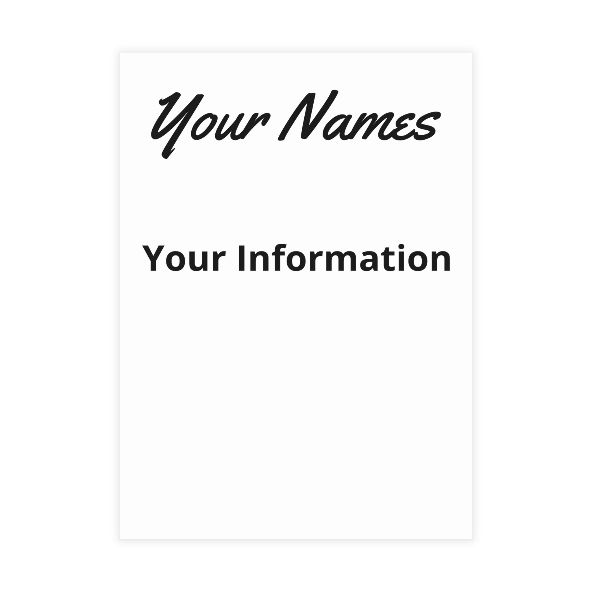 Personalized Post Cards & Invitations Set - Double-Side Decoration
