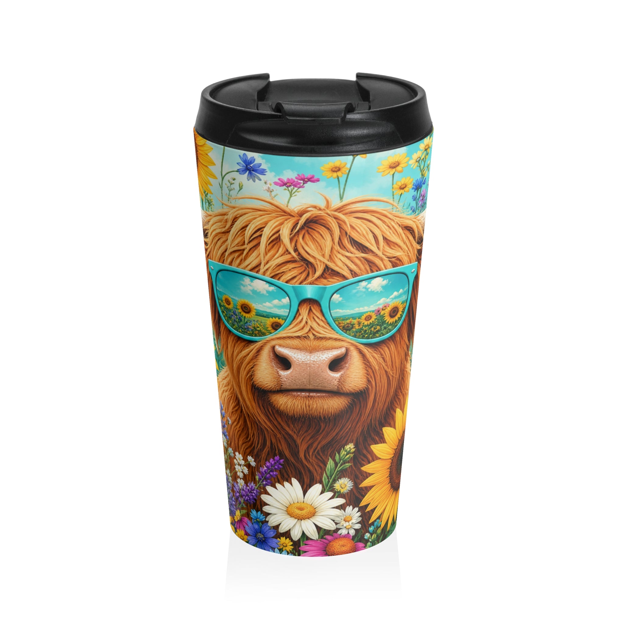 Stainless Steel Travel Mug - Cow Vibes