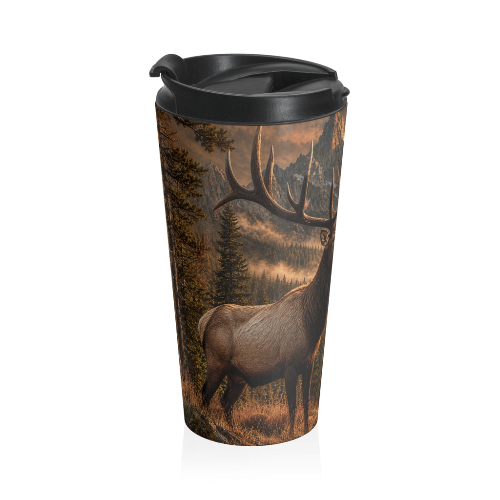 Stainless Steel Travel Mug - Elk Design