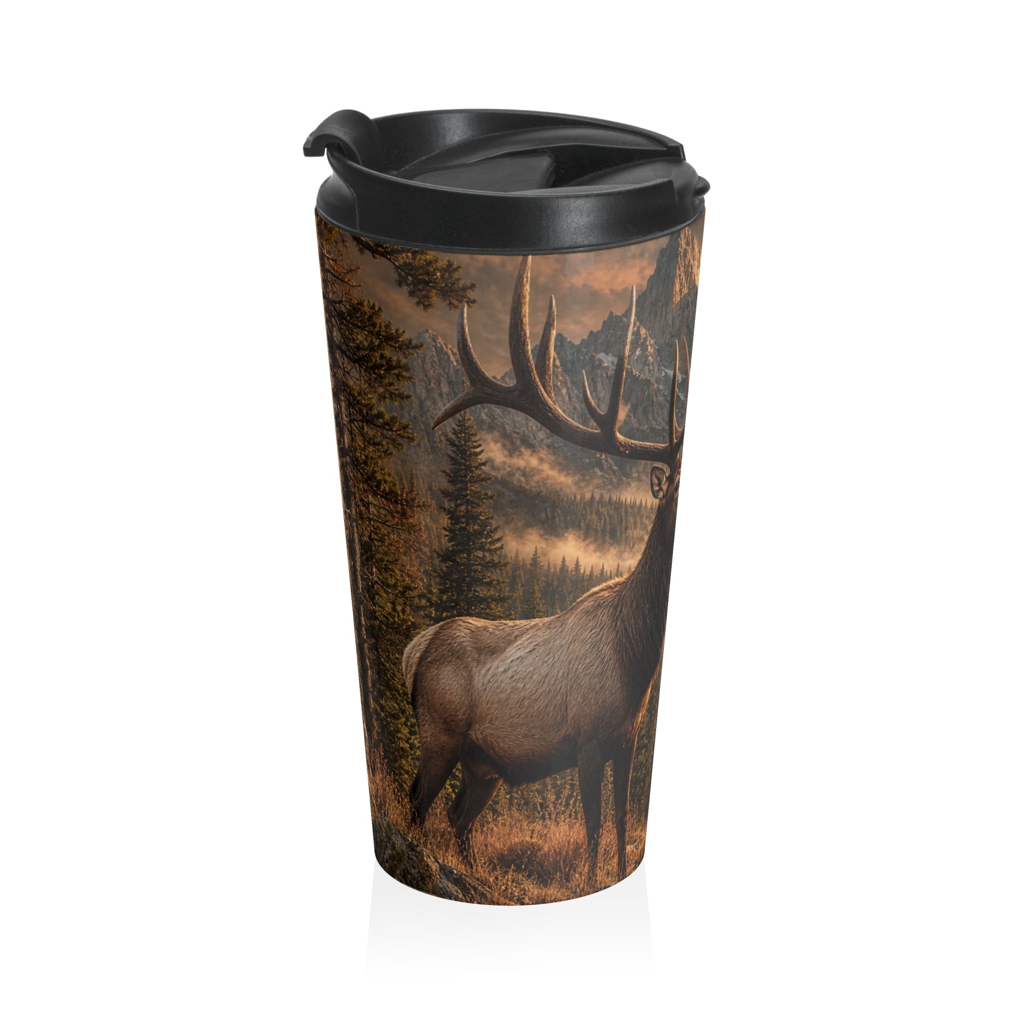 Stainless Steel Travel Mug - Elk Design