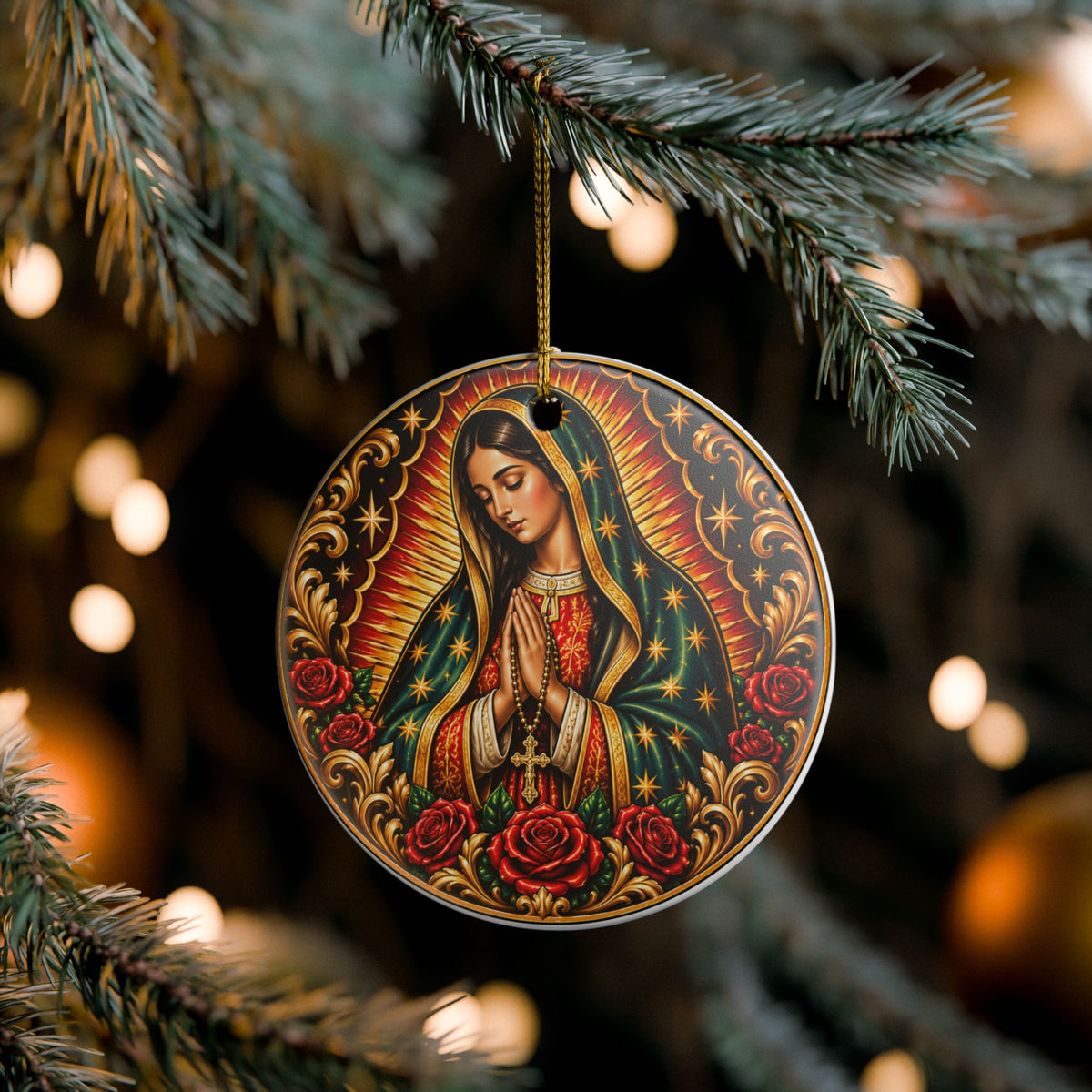 Our Lady of Guadalupe Ceramic Ornament