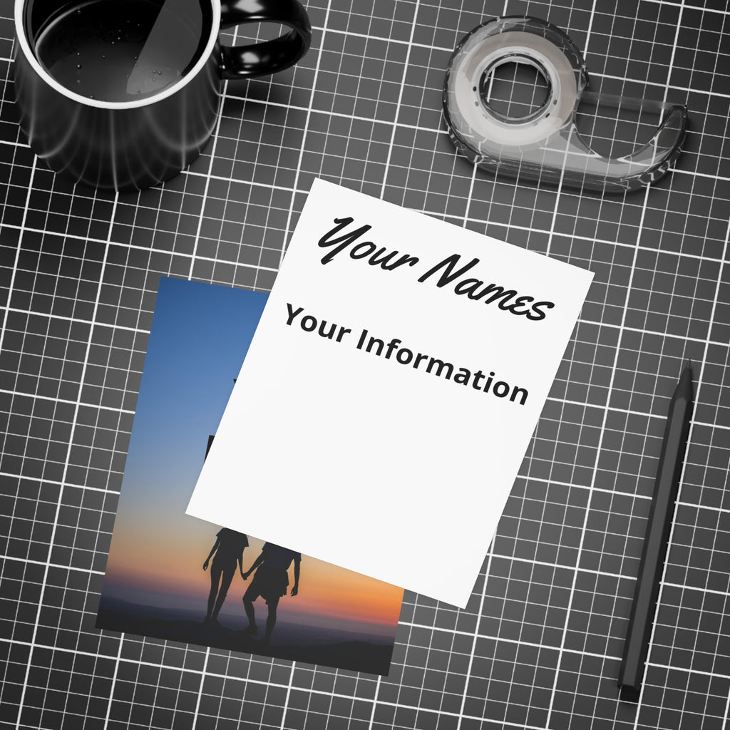 Personalized Post Cards & Invitations Set - Double-Side Decoration