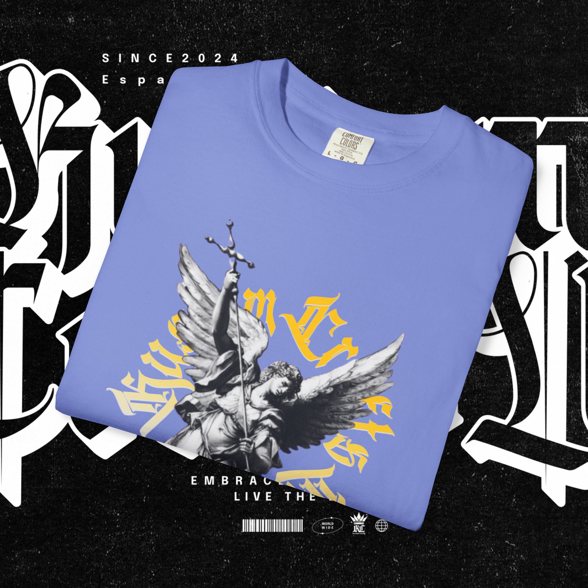 Saint Micheal Vintage-Inspired Graphic T-Shirt featuring Angel Design, Perfect for Casual Wear, Gift for Art Lovers, Streetwear Essential, Unisex Tee