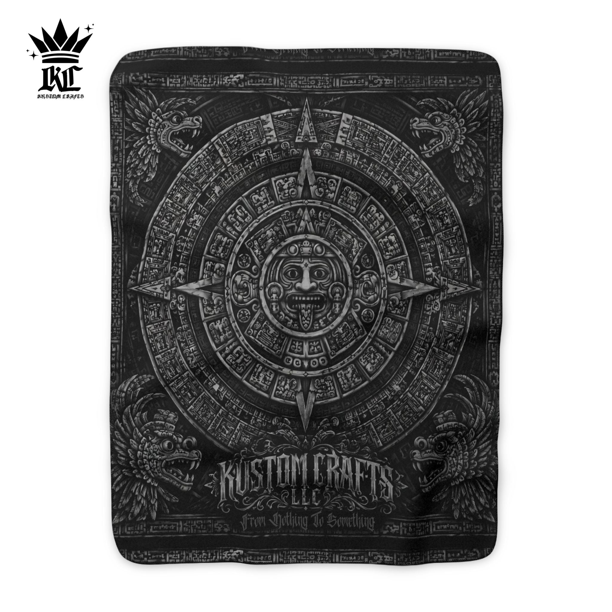 Aztec Calendar Sherpa Fleece Blanket