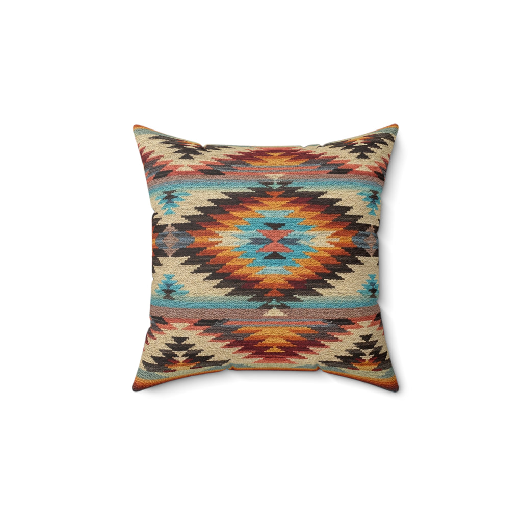 Southwestern - Faux Suede Square Pillow
