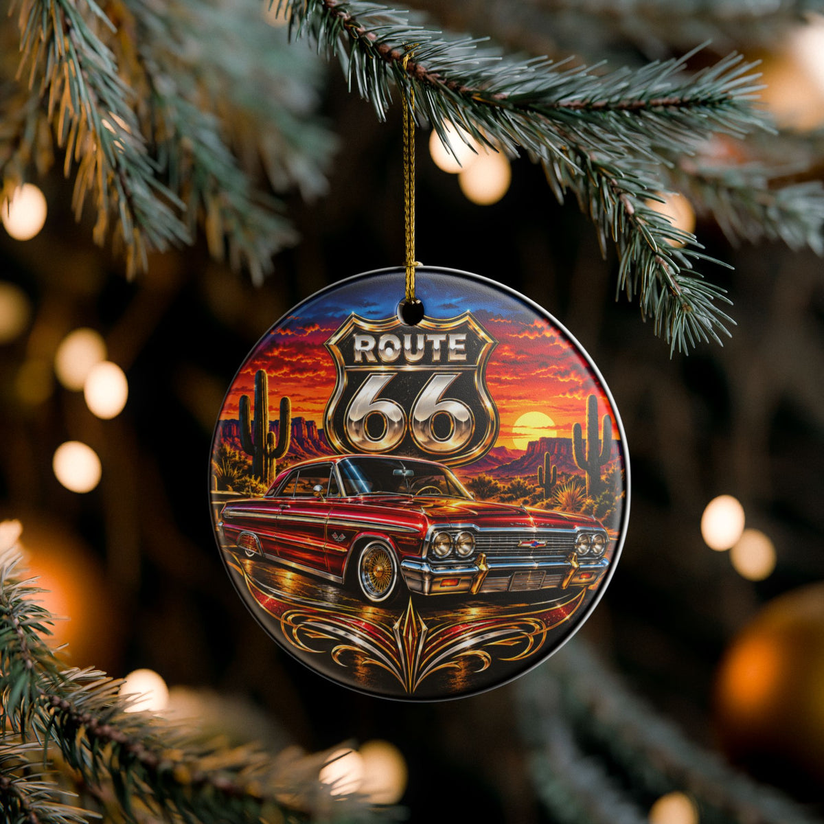 Route 66 Classic Ceramic Ornament