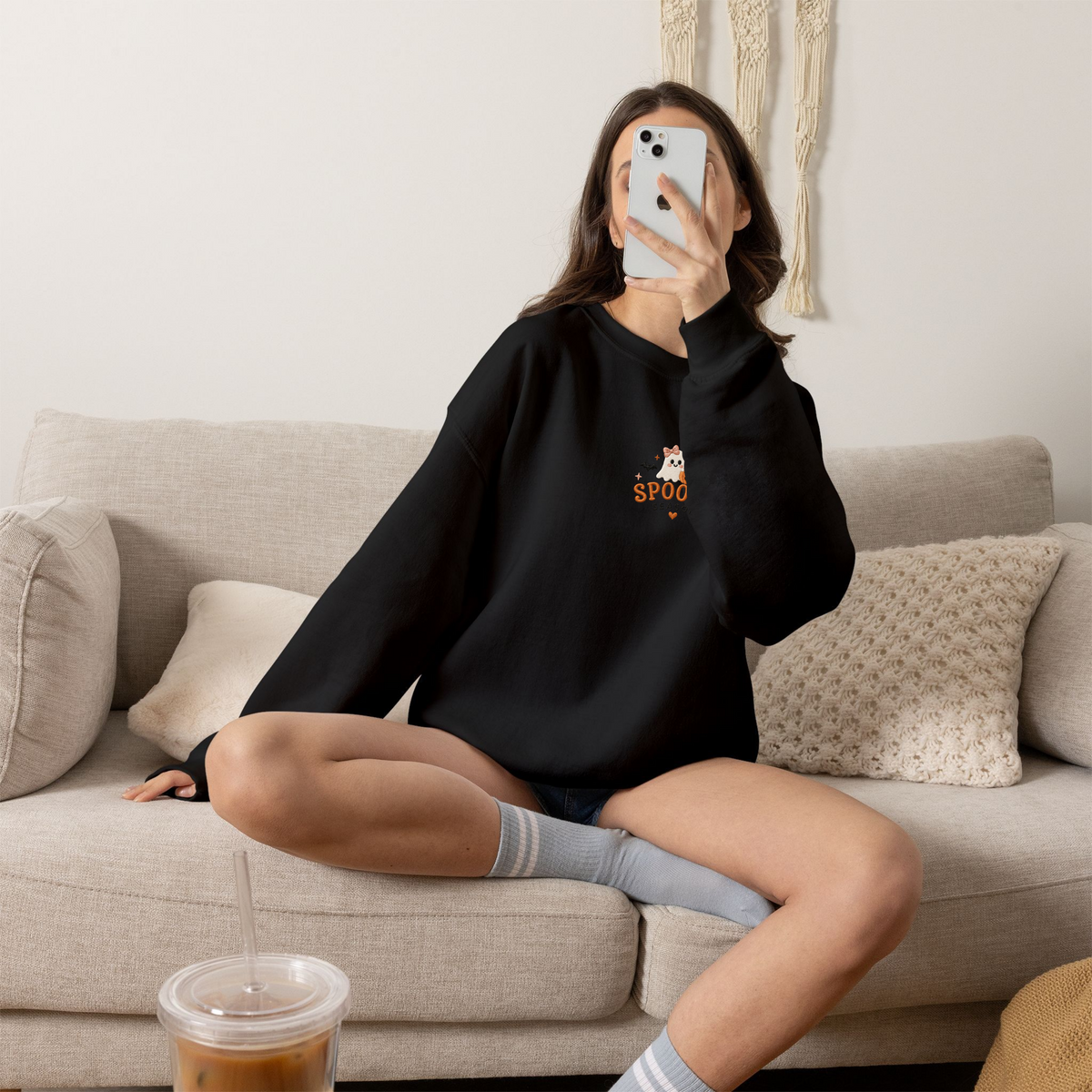 Spooky Ghost Pumpkin Crewneck
