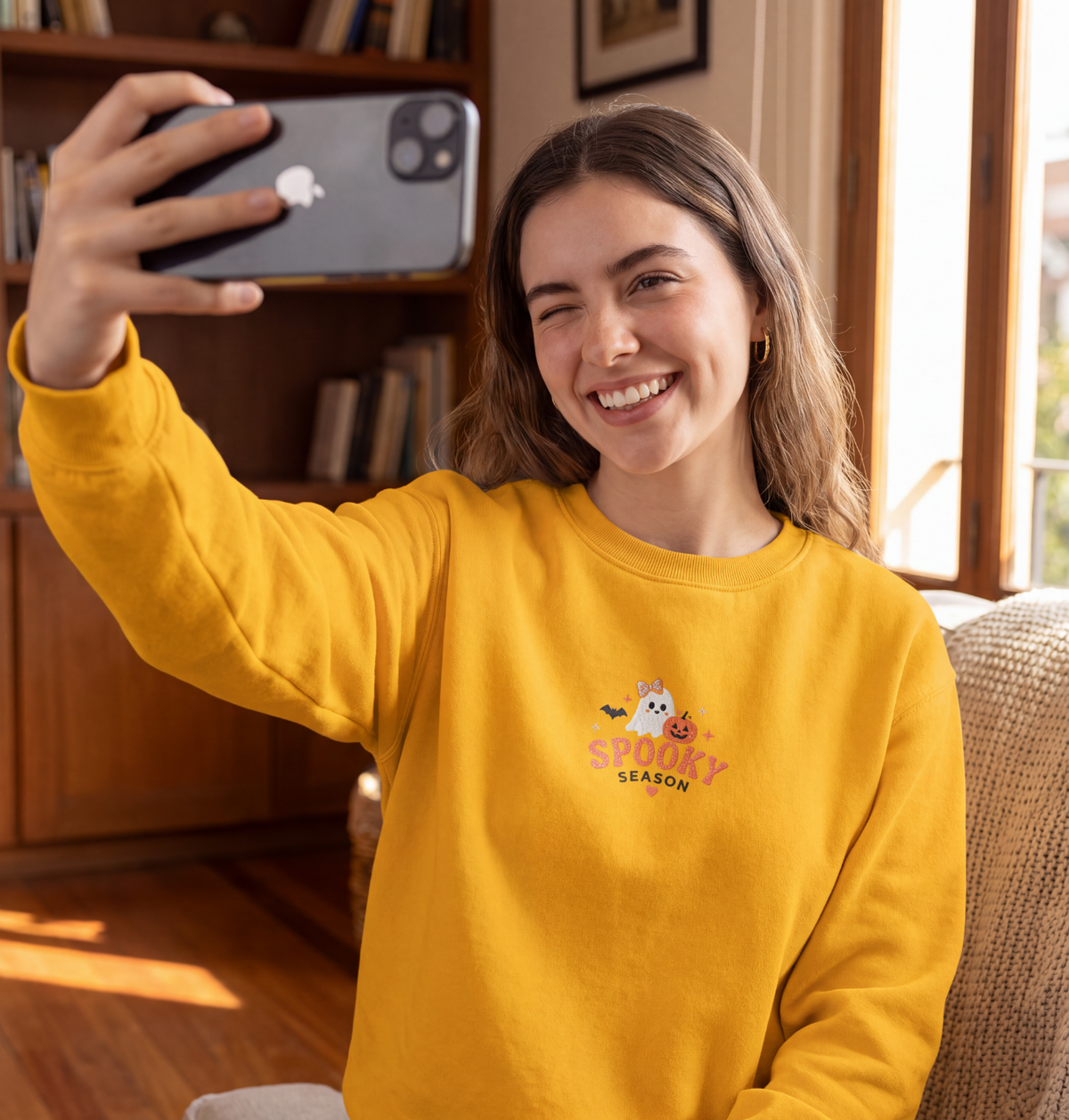 Spooky Ghost Pumpkin Crewneck