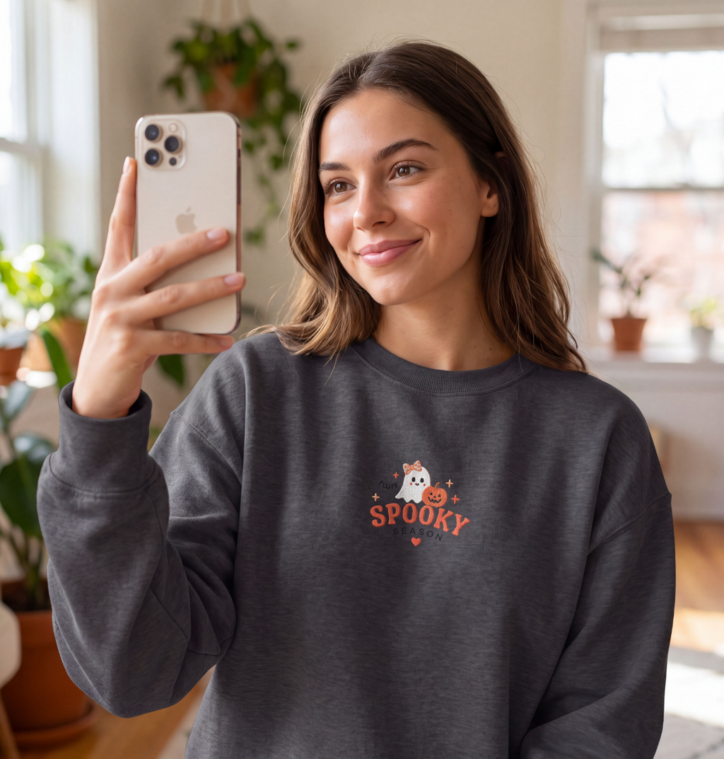 Spooky Ghost Pumpkin Crewneck