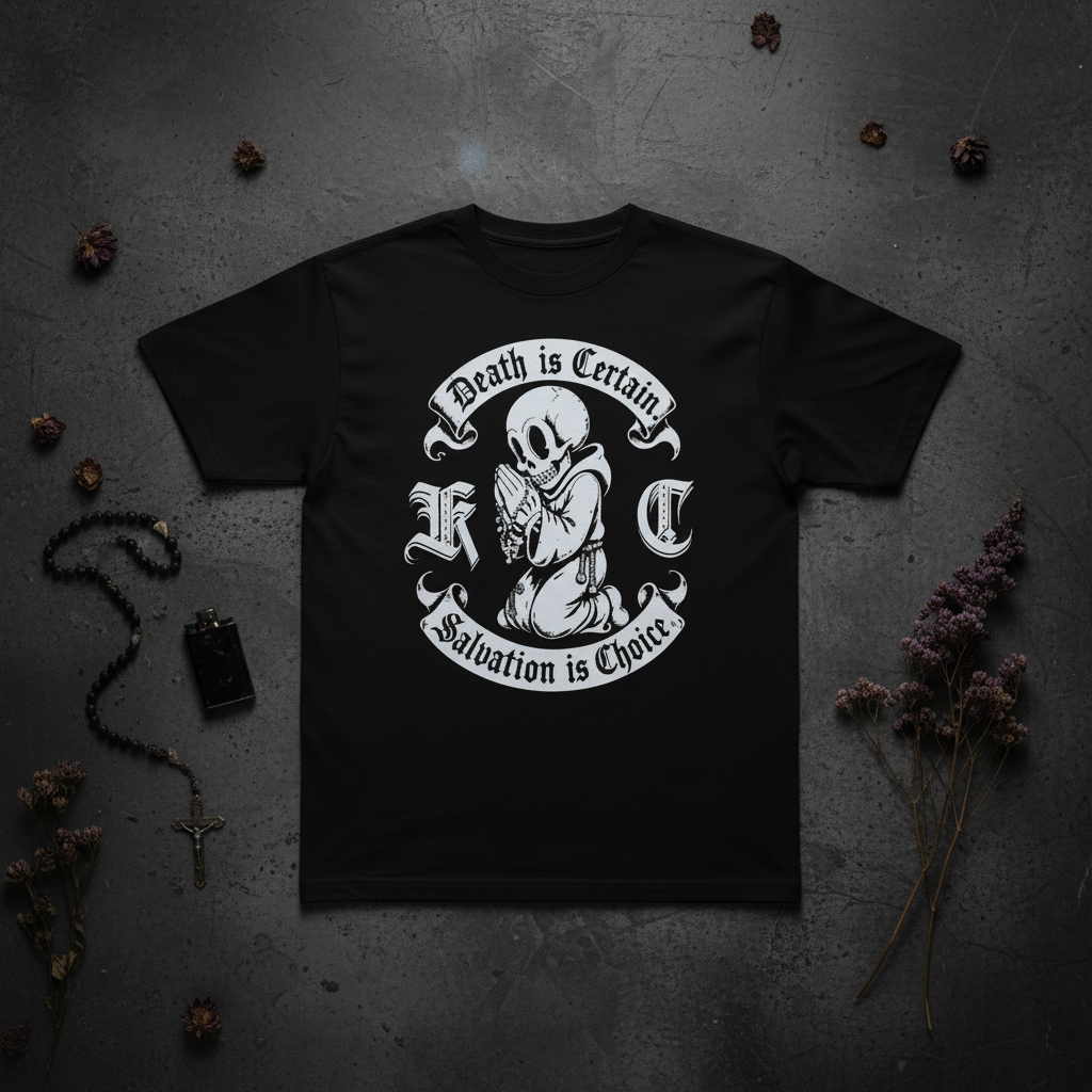 Death Is Certain Salvation Is Choice Graphic T-Shirt — Streetwear