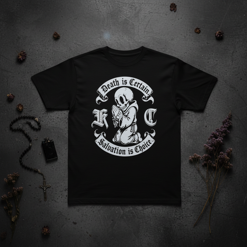 Death Is Certain Salvation Is Choice Graphic T-Shirt — Streetwear
