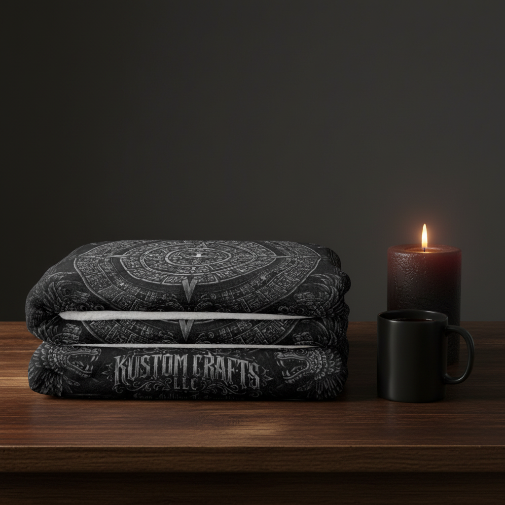 Folded blanket product shot