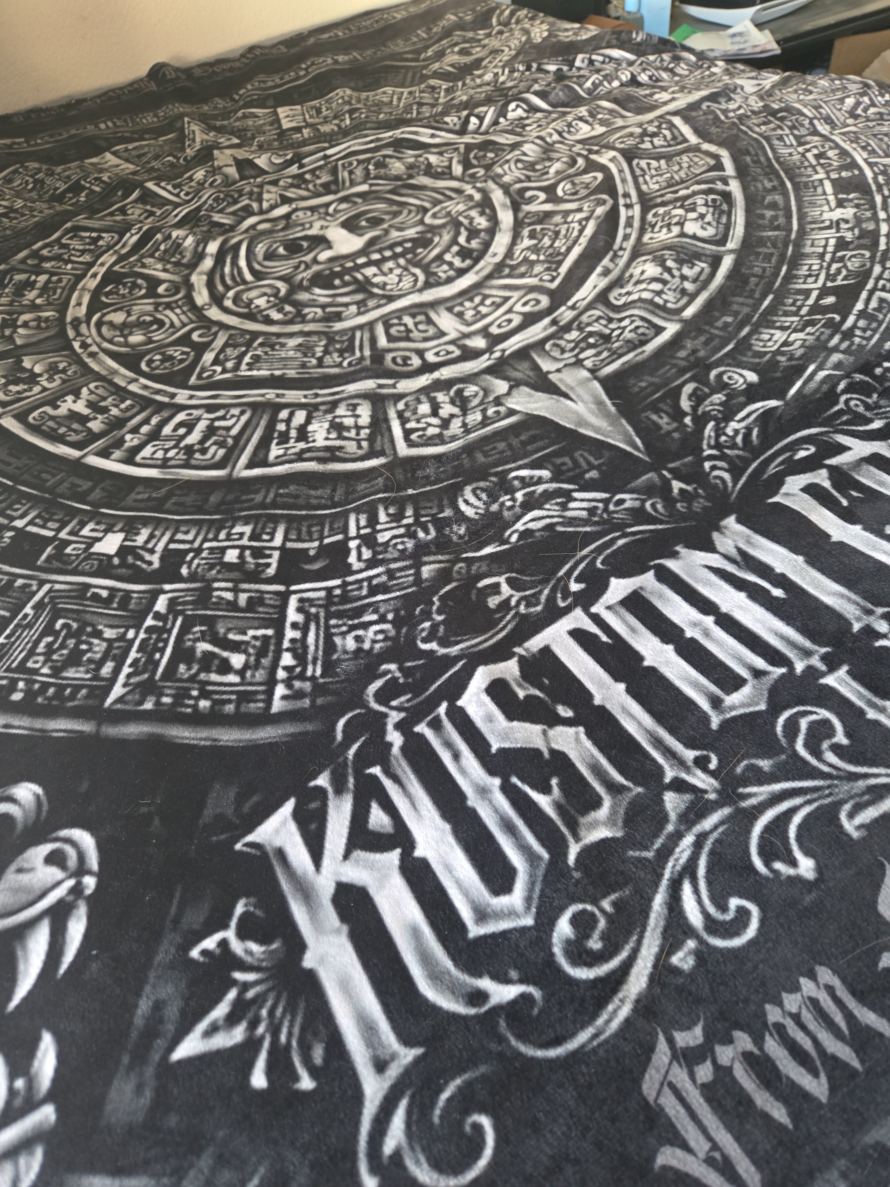 Aztec Calendar Sherpa Fleece Blanket