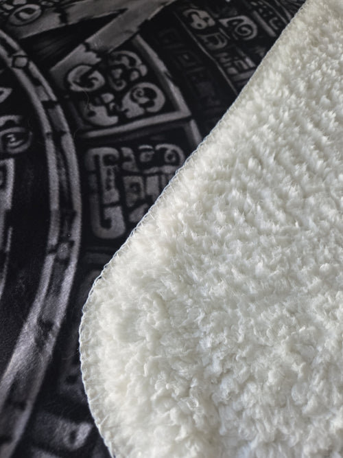 Aztec Calendar Sherpa Fleece Blanket